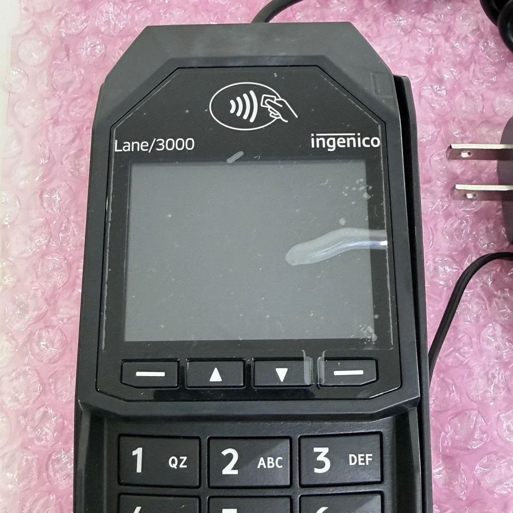 Ingenico Lane/3000 POS Payment Terminal LAN300-USPHX01A Black Power Cables